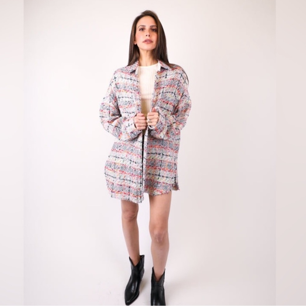 IRO Mekkie Tweed Oversized Shirt Jacket - Picture 7 of 11